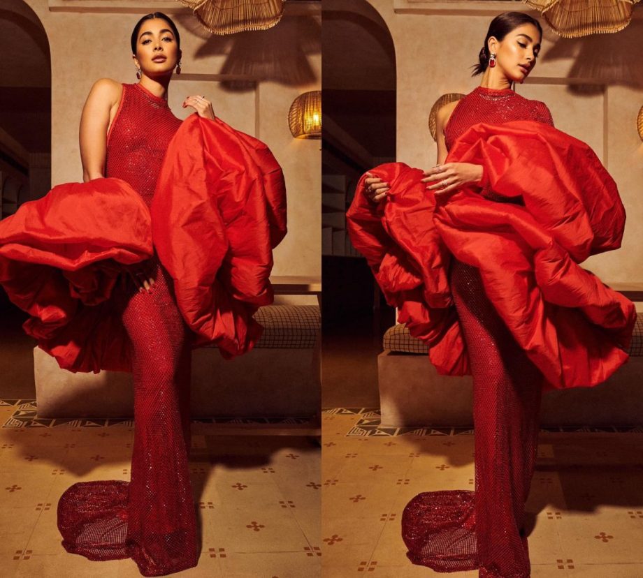 Pooja Hegde Sets The Temperature Soaring in a Red Bodycon Gown, Leaving Fans Awestruck! 893613