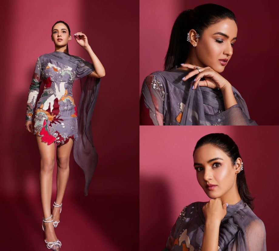 Radiant Vibes: Jasmin Bhasin Turns Up the Heat in a Vibrant Mini Dress, See Photos! 893609