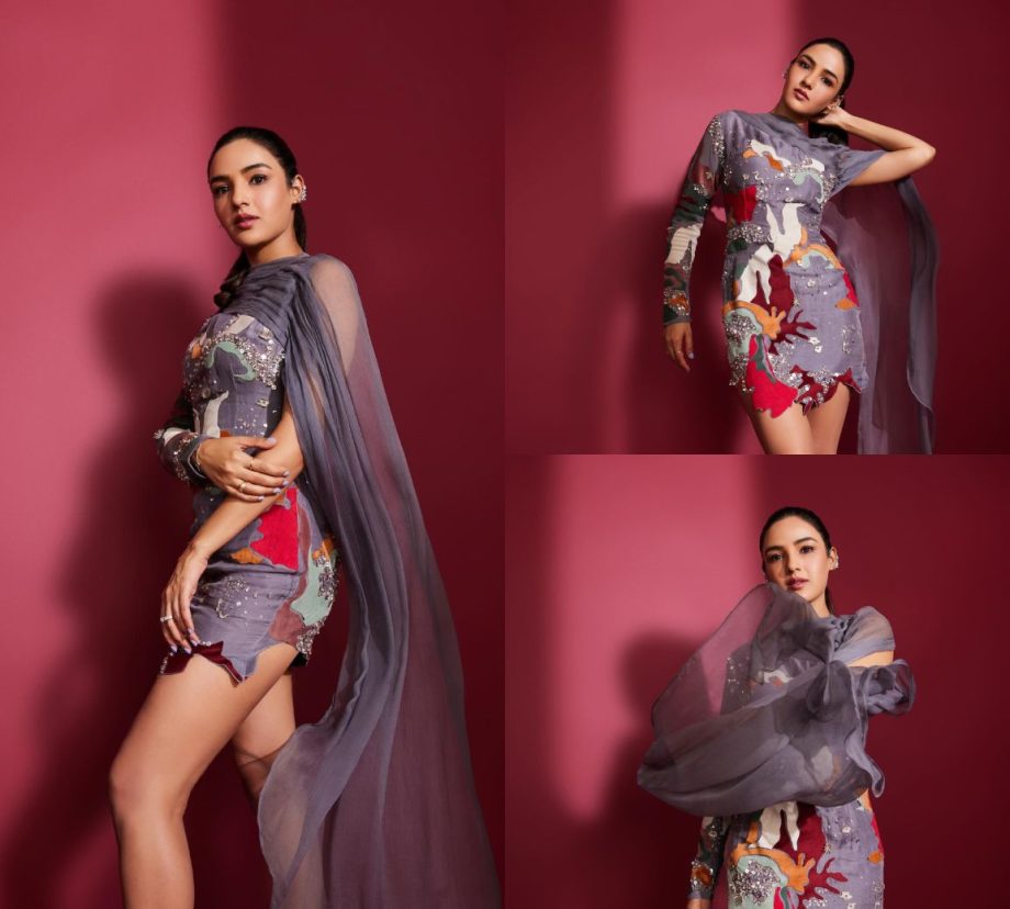 Radiant Vibes: Jasmin Bhasin Turns Up the Heat in a Vibrant Mini Dress, See Photos! 893610