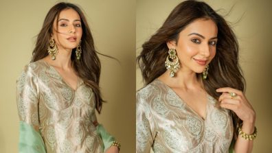 Rakul Preet Singh Radiates Desi Charm in a Beige Kurta Set, See Photos!