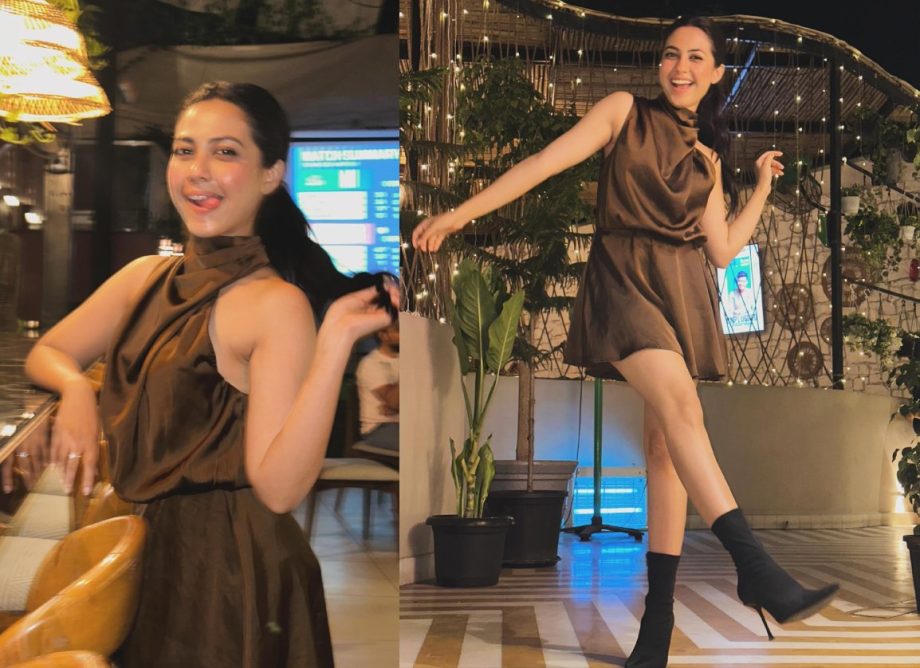 Reem Shaikh's Chocolate Brown Romper Dress Is A Must-have Fit To Style For Dinner Dates To Parties 893960