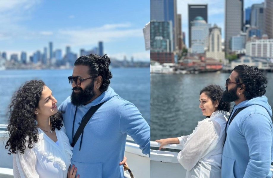 Rishab Shetty's wife Pragathi Shetty shares a beautiful throwback picture from their vacation trip and captioned, 
