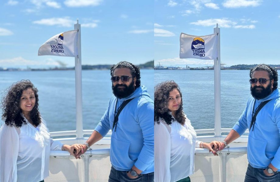 Rishab Shetty's wife Pragathi Shetty shares a beautiful throwback picture from their vacation trip and captioned, 