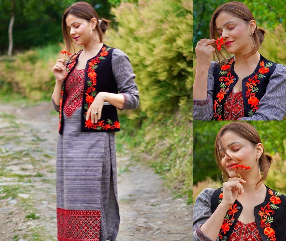 Rubina Dilaik Flaunts Pure Elegance in a Traditional Embroidered Kurta Set with Jacket, See Pics 894248