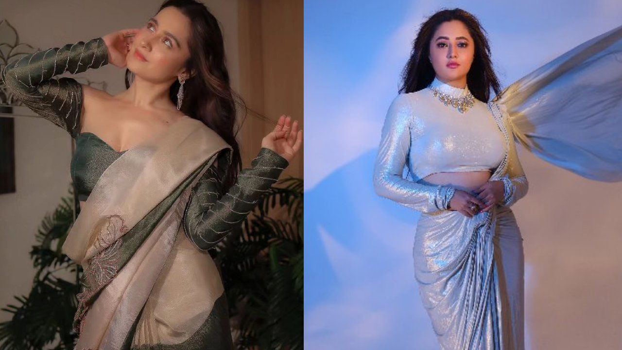 Sanjeeda Shaikh In Organza Saree Or Rashami Desai In Metallic Saree: Who Slays In Classy Saree Look? 897769