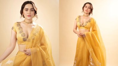 Sanjeeda Shaikh Looks Stunning in a Yellow Satin Lehenga Set, See Photos!