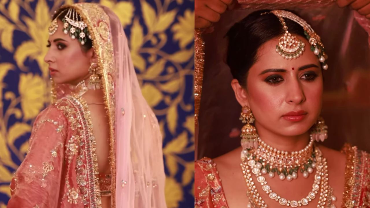 Sargun Mehta Aces the Heeramandi Look, Mesmerising Her Fans in the Golden Red Attire, Leaving Them Awestruck! 895346