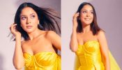 Shehnaaz Gill Looks Like Modern-Day Barbie In Yellow Strapless Mini-dress 896043