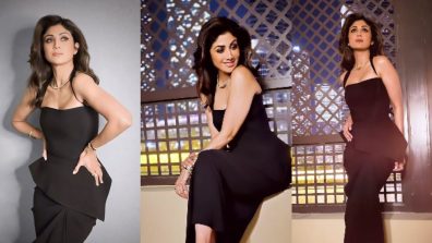Shilpa Shetty Looks Gorgeous in a Black Halter-neck Bodycon Dress, Watch Video!