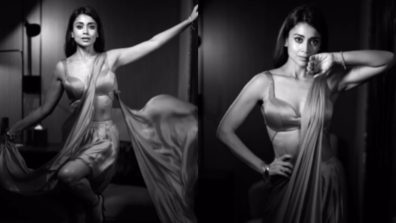 Shriya Saran Turns Muse In Red Satin Saree, Take A Look