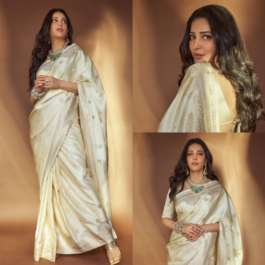 Shruti Haasan Looks Like A Regal Beauty In Silk Banarasi Saree, See Pics! 896798