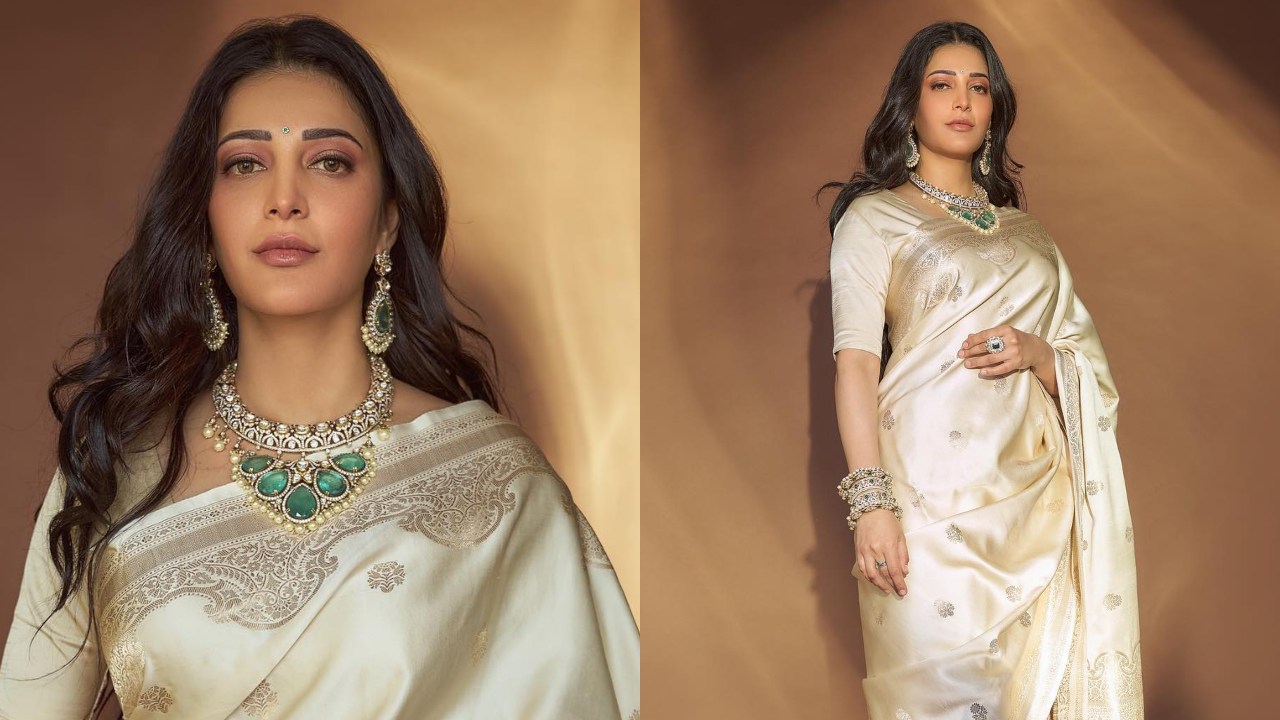 Shruti Haasan Looks Like A Regal Beauty In Silk Banarasi Saree, See Pics! 896800