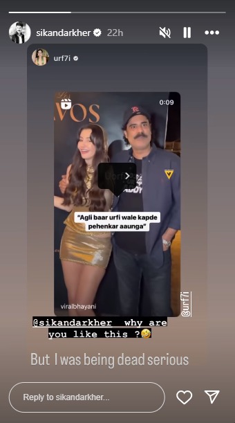 Sikandar Kher Promises To Wear Outfit Like Urfi Javed, Here's How Actress Reacts 896663