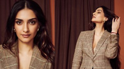 Sonam Kapoor Flaunts Her Bossy Style in a Brown Blazer and Black Pants