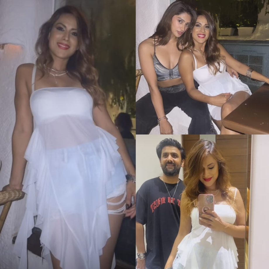 Suhagan Chudail Nia Sharma Stuns In White One-piece Dress With Bold Red Lips, See Photos 897905