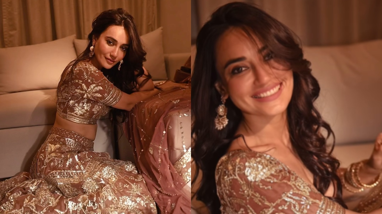 Surbhi Jyoti Gets High On Heeramandi Fever Wearing Embellished Lehenga, See How