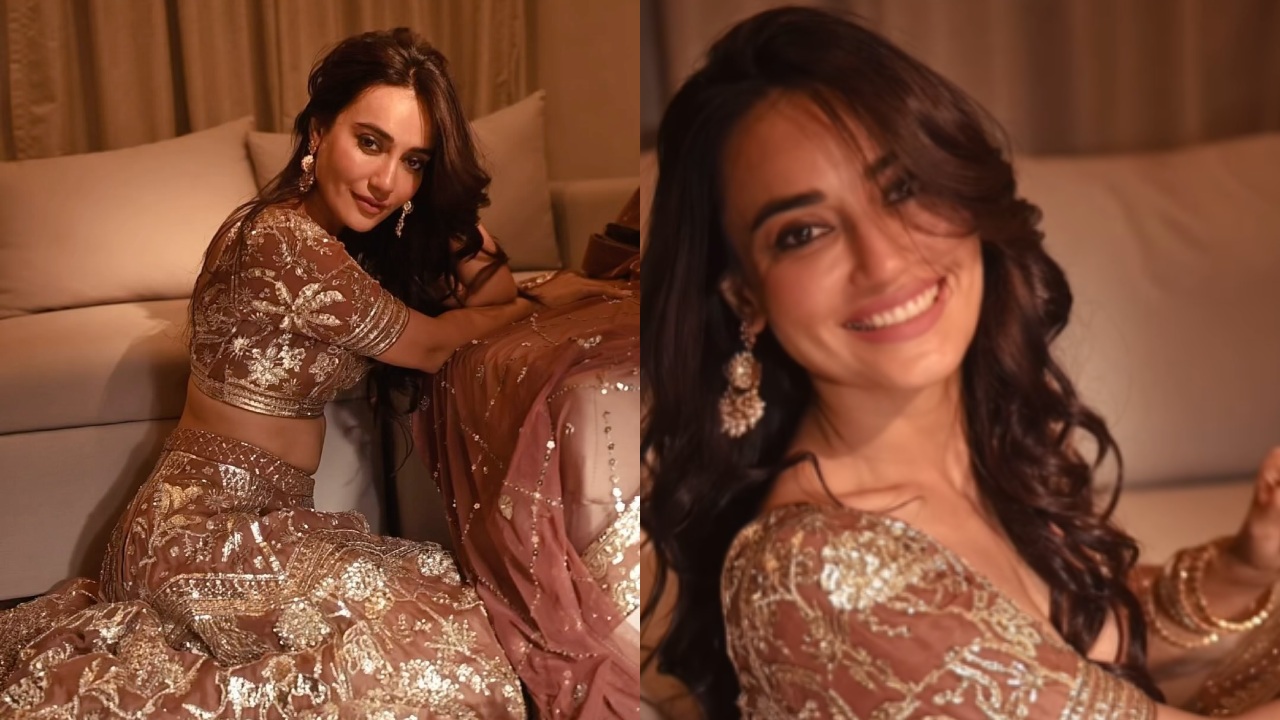 Surbhi Jyoti Gets High On Heeramandi Fever Wearing Embellished Lehenga, See How 894335