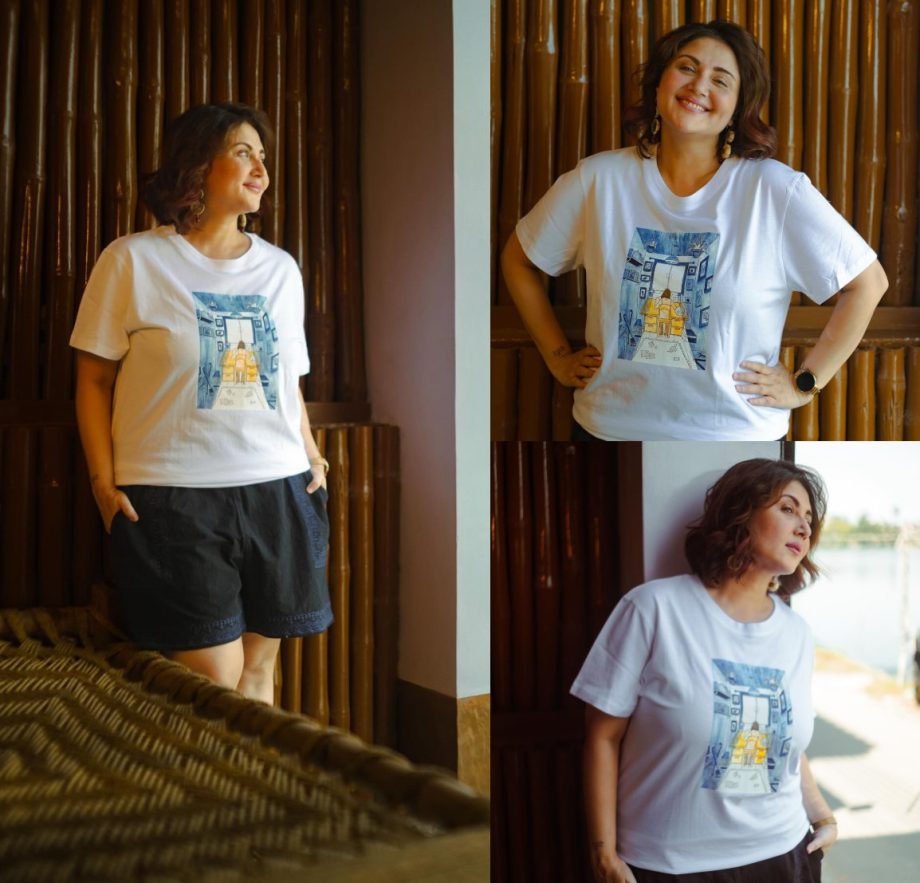 Swastika Mukherjee's Effortless Summer Chic in a Printed Cotton T-shirt and Shorts Combo You Need in Your Wardrobe 894211