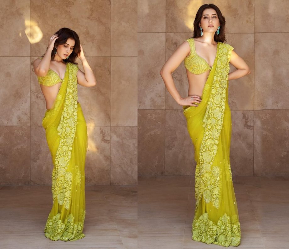 Take Cues from Samantha Ruth Prabhu, Raashii Khanna, and Tara Sutaria for Stunning Bralette Blouse Designs 896133