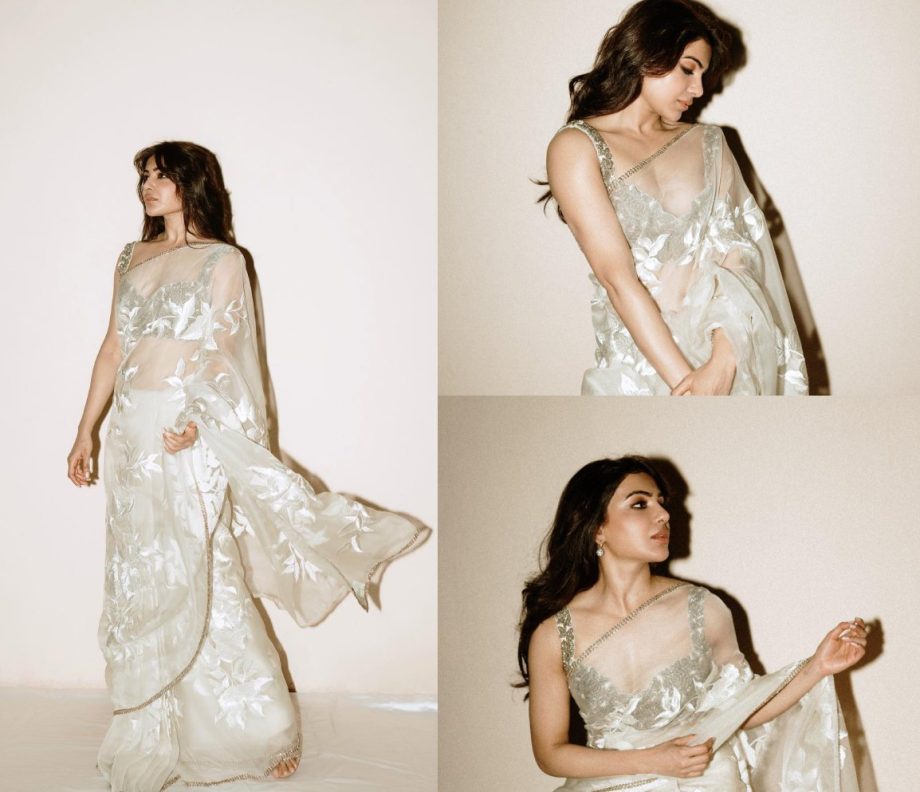 Take Cues from Samantha Ruth Prabhu, Raashii Khanna, and Tara Sutaria for Stunning Bralette Blouse Designs 896135