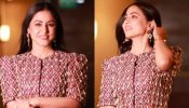 [Video] Hina Khan Radiates Ethnic Elegance in a Maroon Indo-Western Outfit, Perfect for the Summer Wedding Season