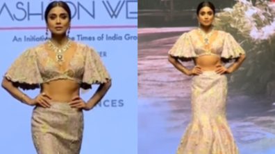 [Video] Shriya Saran Sets Heart Aflutter in an Ethnic Pastel Lehenga Set For Fashion Week