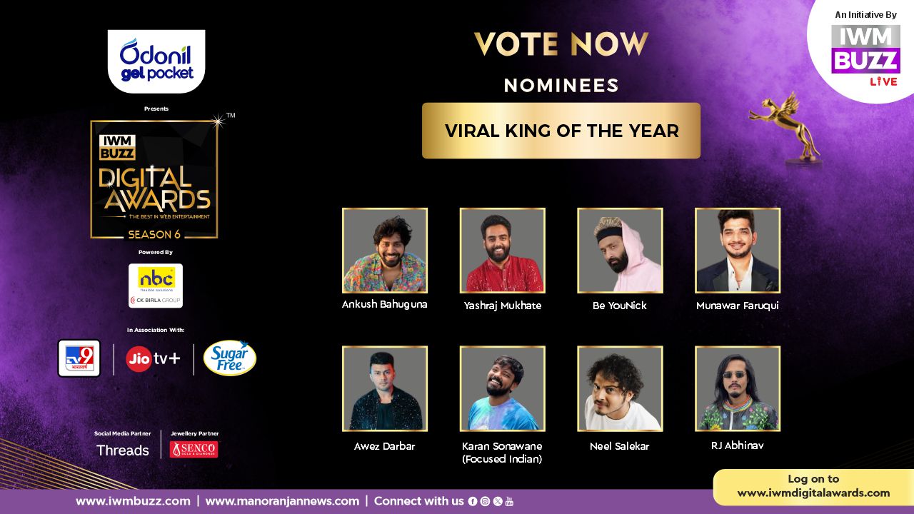 Vote Now: Viral King Of The Year: Ankush Bahuguna, Yashraj Mukhate, Be YouNick, Munawar Faruqui, Awez Darbar, Karan Sonawane (Focused Indian), Neel Salekar, RJ Abhinav 895687