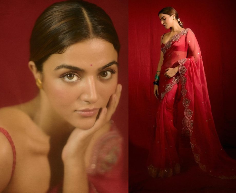 Wamiqa Gabbi Looks Ravishing in a Red Saree, Perfect Pick for Upcoming Wedding Season 893901