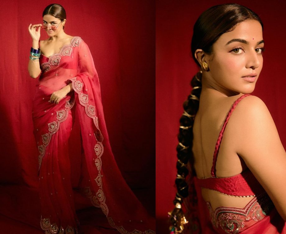 Wamiqa Gabbi Looks Ravishing in a Red Saree, Perfect Pick for Upcoming Wedding Season 893902
