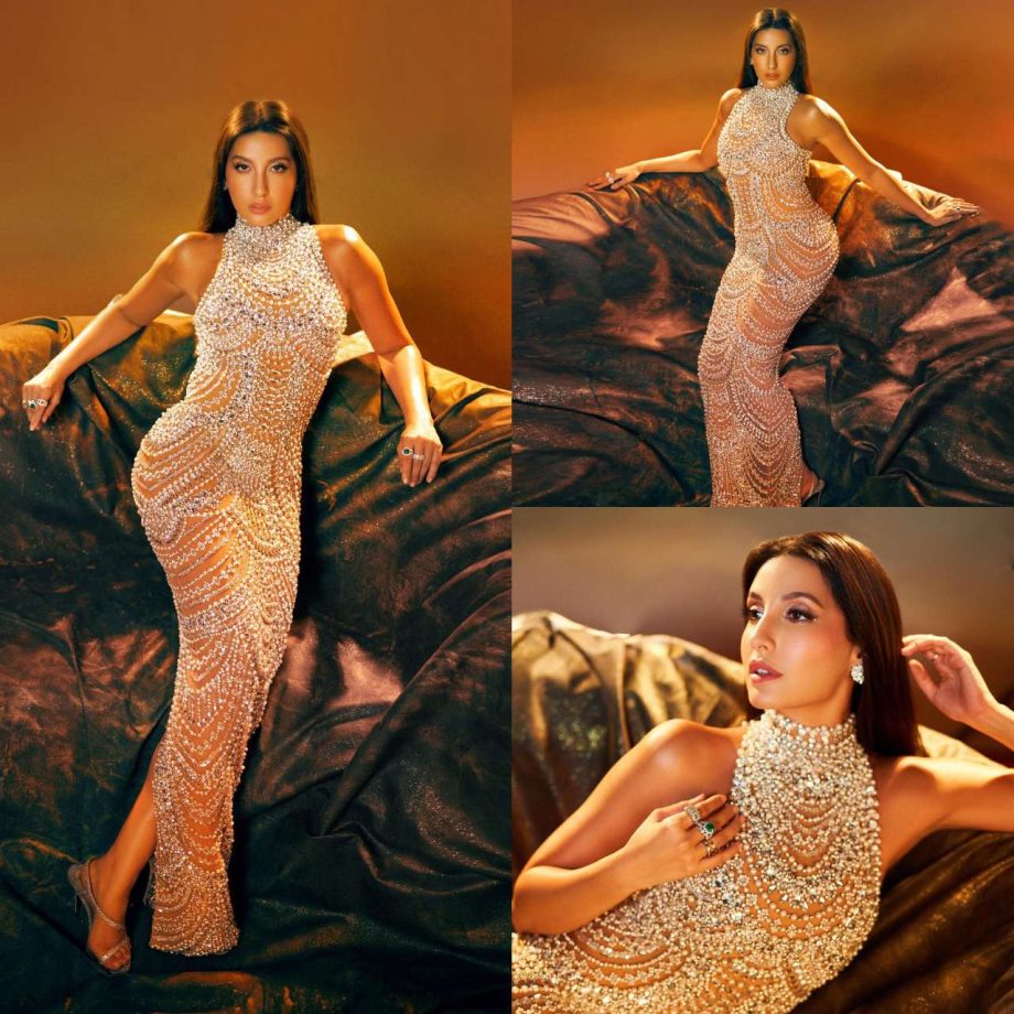 10 Times Nora Fatehi Stuns In Body-Hugging Gowns, Proving Her Perfect Bollywood Figure 901745