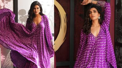 Karishma Tanna Channels Her Inner Diva In Bandhani Gharara Set, Check Out Photos!
