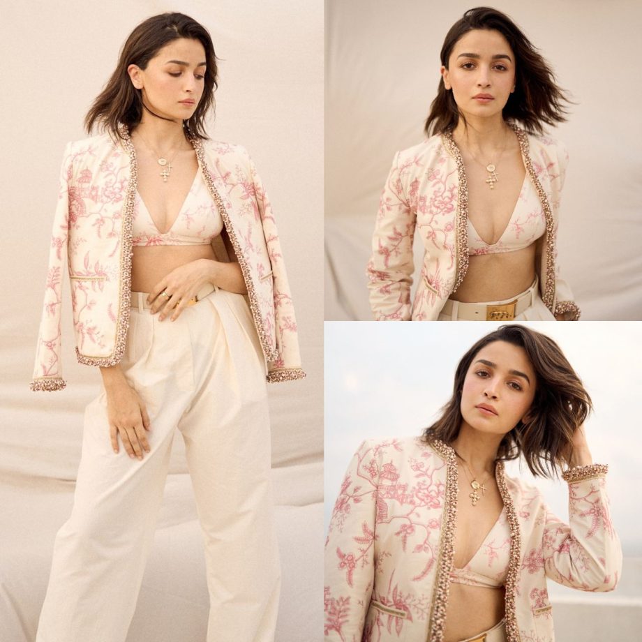 Alia Bhatt Turns Heat In Off-White Jacket Set With Plunging Neckline Bralette, See Photos! 899389