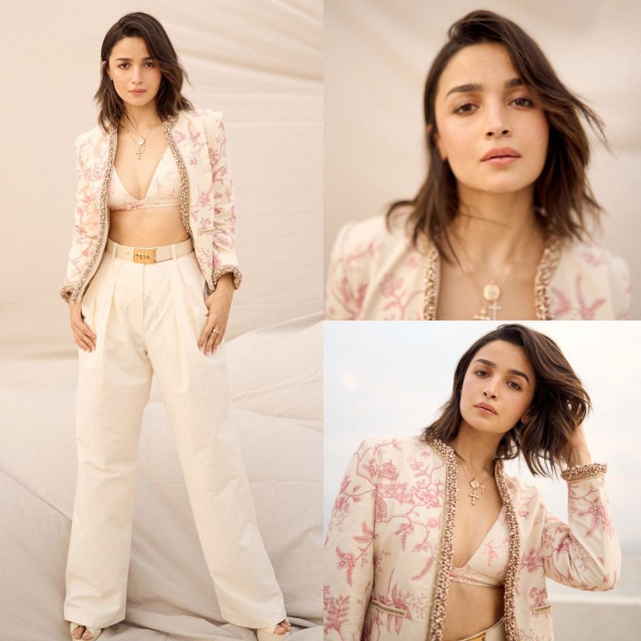 Alia Bhatt Turns Heat In Off-White Jacket Set With Plunging Neckline Bralette, See Photos! 899390