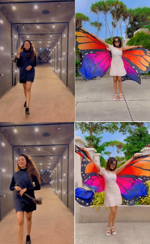 Ashi Singh Turns Butterfly In White Mini Dress With Extended Colorful Wings, See How? 898229