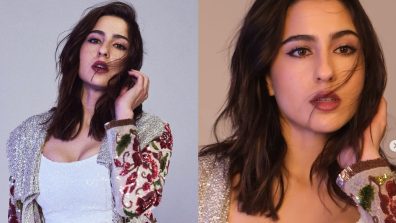 Sara Ali Khan Ups Fashion Game In Glittery Co-ord Set With Shrug