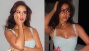 [Photos] Disha Patani Looks Dazzling In Aqua Mini Dress With Heart-Shaped Bag