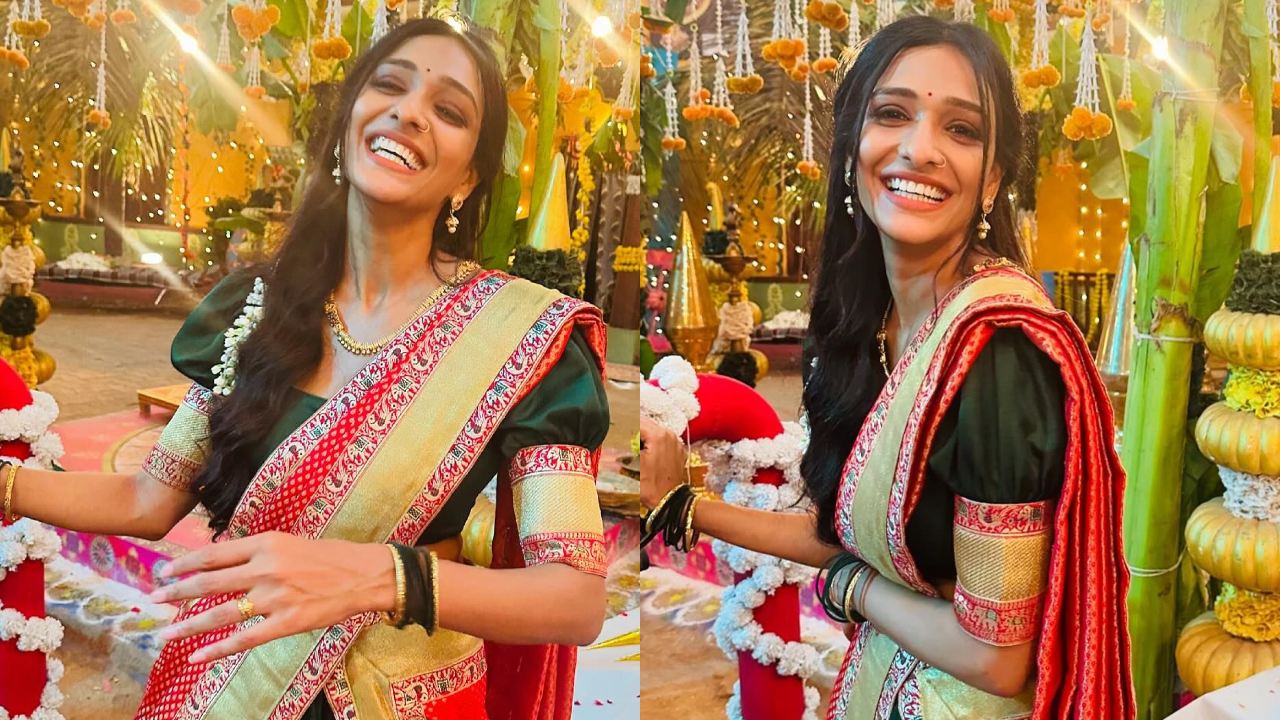 Bhagya Lakshmi Fame Aishwarya Khare Looks Beautiful In South Indian Lehenga, Rohit Suchanti Laughterstruck