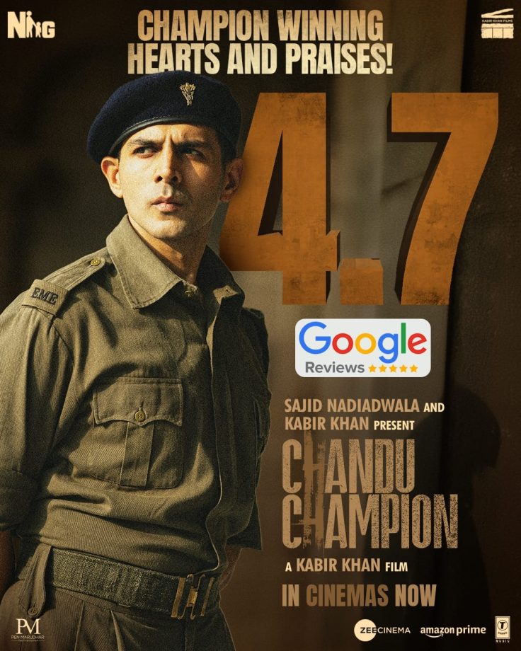 Chandu Champion collects the highest ratings of this quarter across platforms! 900619