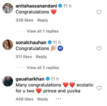 Congratulations! Bigg Boss 9 Couple Prince Narula and Yuvika Chaudhary Expecting Their First Child, Drashti, Kanika, Neha and Other Celebs Send Heartfelt Wishes 903009