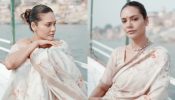Esha Gupta Flaunts Her Graceful Elegance In Floral Printed Saree, Watch!