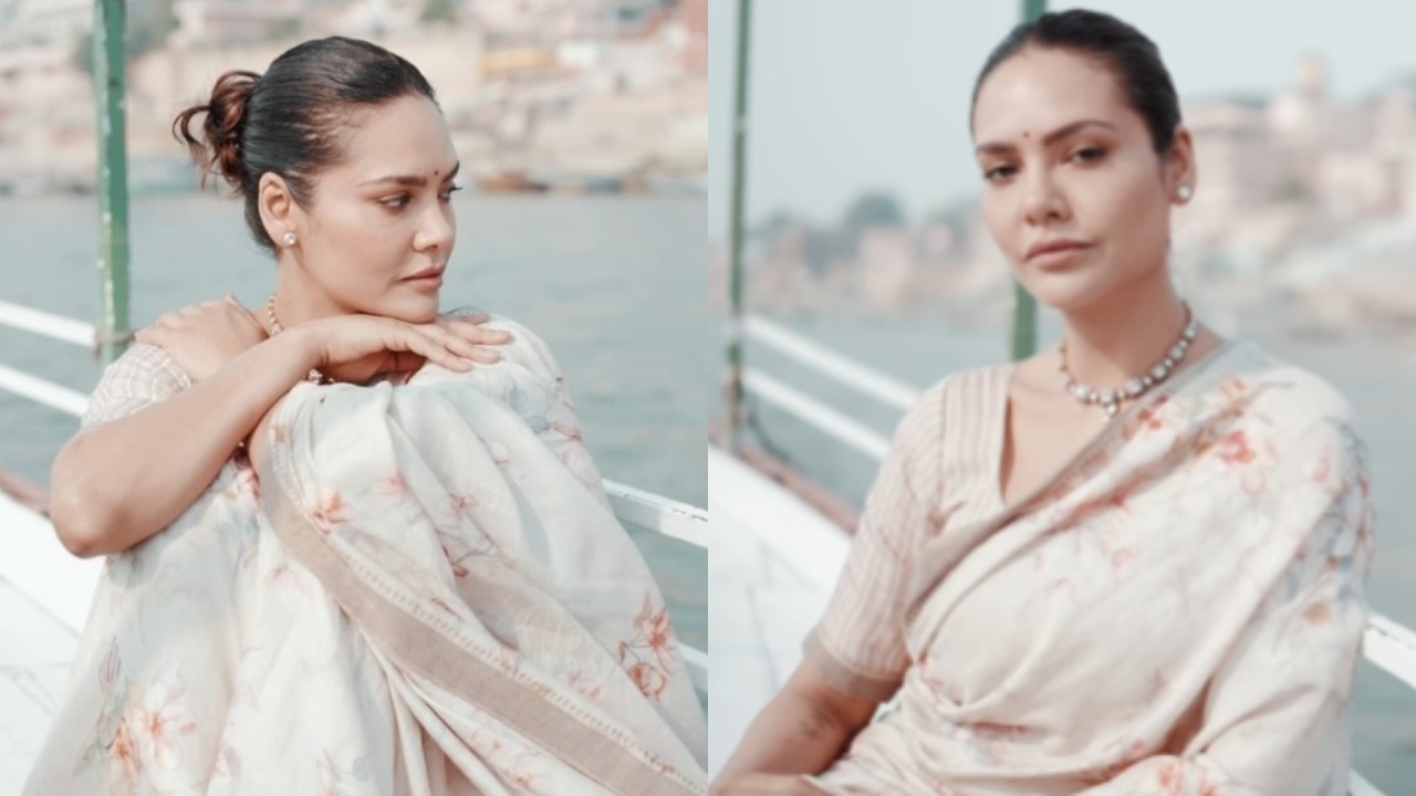 Esha Gupta Flaunts Her Graceful Elegance In Floral Printed Saree, Watch! 899378