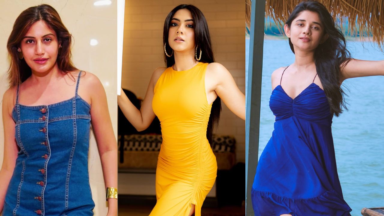 Get Date Ready With Surbhi Chandna, Reem Shaikh, And Kanika Mann's Inspired Monotone Western Dress 901383