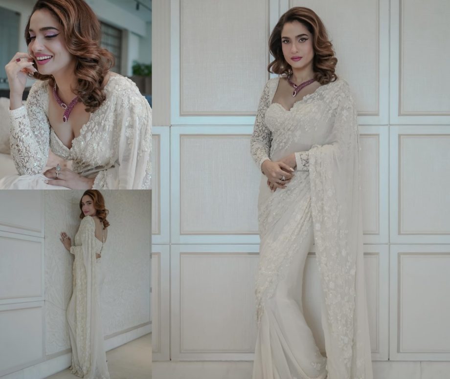 Get Inspired by Ankita Lokhande's Unique Saree Looks With Striking Blouse Designs 903917