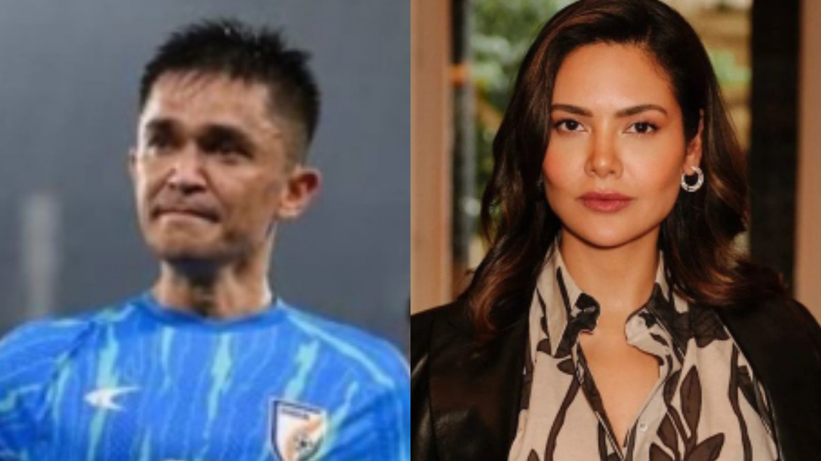 Indian Football G.O.A.T Sunil Chhetri plays his last match; Esha Gupta pays her respect 898847