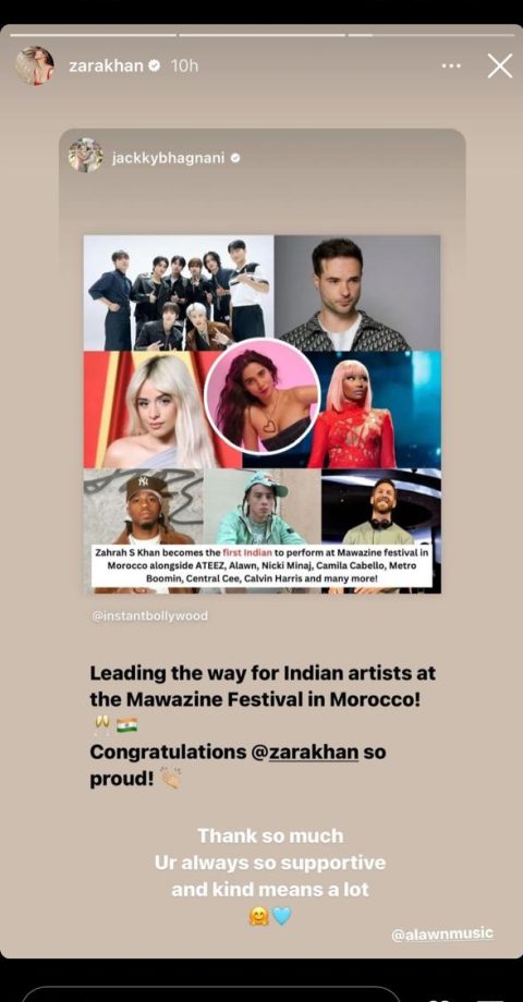 Jackky Bhagnani Praises Zara Khan As She Becomes First Indian Artist To Perform At Mawazine Festival 900456