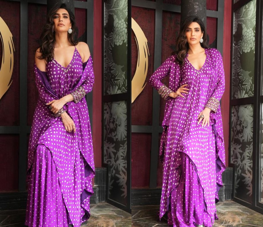 Karishma Tanna Channels Her Inner Diva In Bandhani Gharara Set, Check Out Photos! 900837