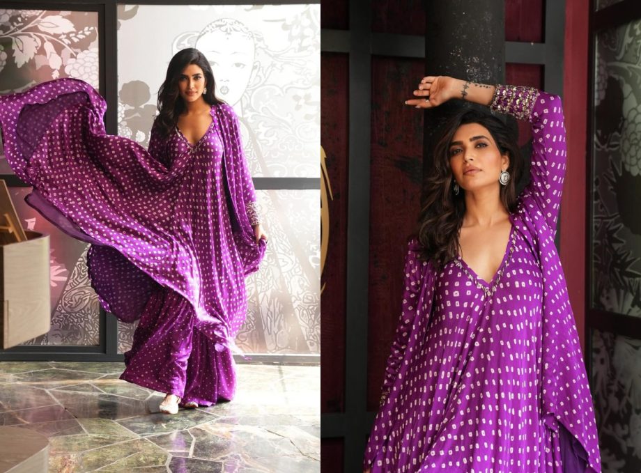 Karishma Tanna Channels Her Inner Diva In Bandhani Gharara Set, Check Out Photos! 900836