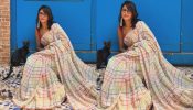 KMTMG Sriti Jha Looks Classy In Checkered Cotton Saree, See Photos