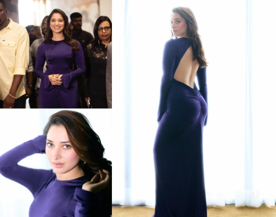 Laughter Chefs Fame Arjun Bijlani Goes Spellbound By Tamannaah Bhatia's Glow In Purple Backless Gown 902849