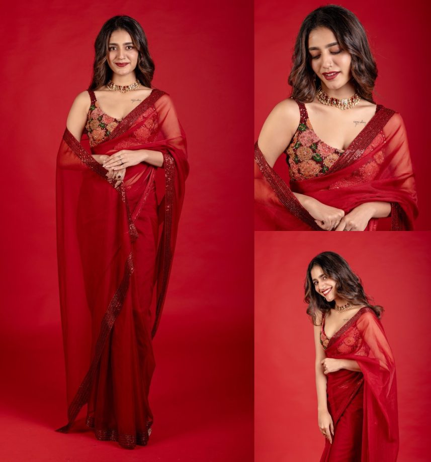 Malaika Arora Vs. Priya Varrier: Who Slays In Montone Saree With Designer Blouse? 902553